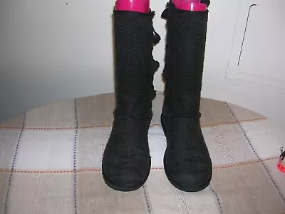 UGG Australia Black Heirloom Lace Up Boots Women's 9 US 1000693 F8911L • $70