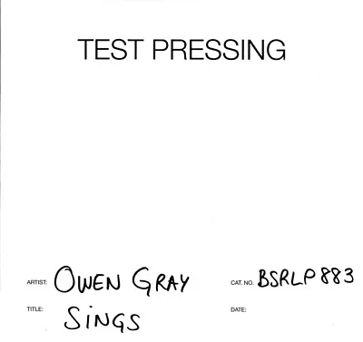 £24.99 • Buy Owen Gray(Test Pressing Vinyl LP)Sings-Burning Sounds-BSRLP883-UK-2021-M/M