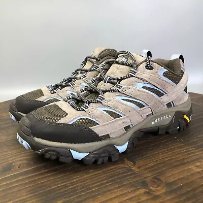 Merrell Moab 2 Ventilator Womens Size 8.5 Brown Suede Hiking Shoes Sneakers • $34.99