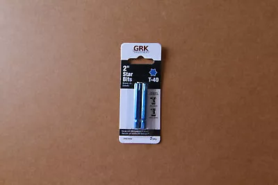 (3) GRK Fasteners 2  T-40 Star/Torx Bit 2-pk • $10