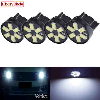 4 X T20 7440 7443 5630 6 SMD White 6000K Car Reverse Brake Tail LED Bulb Light • $1.70