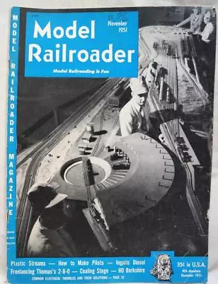 Model Railroader Magazine November 1951 Vintage Toy Train Model Railroad Hobby • $6.49