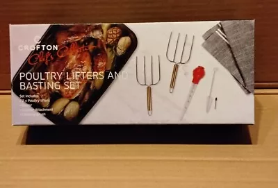 Crofton Chef's Collection Poultry Lifters And Basting Set • $20