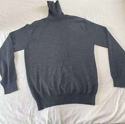 Zara Sweater Dark Gray Turtle Neck Pullover Knit Long Sleeve Men's L NWT • $18