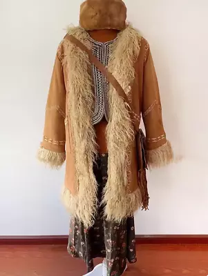 Penny Lane 90s Vintage Coat. Vintage Afghan Coat. Gypsy Bohemian Fur Coat. • $328.90