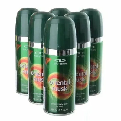 Addiction Deodorant Bodyspray Oriental Musk 150ml X 6 • £12.44