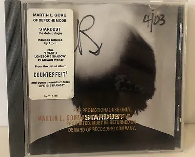 Martin L. Gore Stardust Rare Promotional Card Sleeve PROMO CD • $14.84