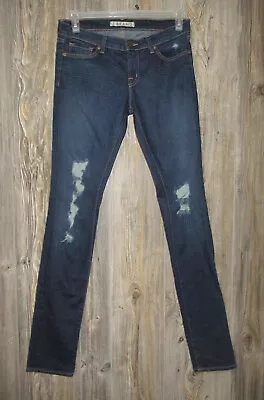 J Brand Women Stretch Denim Pencil Leg Low Rise Skinny Jean Sz 28 Msre 31x34 • $17.99