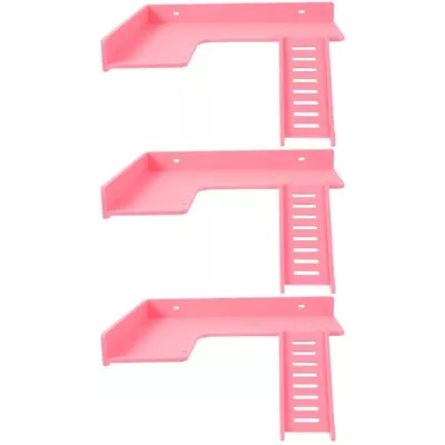  3 Pcs Wood Playpen Hamster Stand Platform Ladder Guinea Pig Cage • £30.69