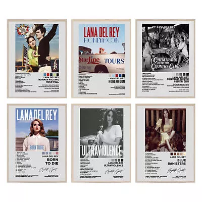 6Pcs Lana Del Rey Posters Music Album Cover Home Aesthetic Wall Art Decors Gift^ • £7