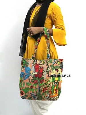 $30.55 • Buy Peach Frida Kahlo Print Women Handbag, Tote Bags, Hobo Cotton Shopping Bag US