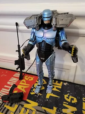 NECA Robocop 7  Ultra Delux 2011 Figure W/Jetpack Rifle And Assault Cannon... • $50.16