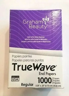 $2.99 • Buy Graham TrueWave End Papers Hair Perm Styling Dispense 1000 Papers 2.25  X 3.25 