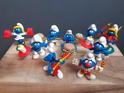 McDonalds Happy Meal Toys - 1996 Peyo Vintage Smurfs X 9 #2 • £8.99