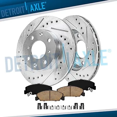 Front Drilled Slotted Rotors And Brake Pads For Honda Civic Del Sol Civic CRX • $69.99