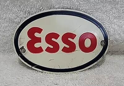 Vintage Esso Oil Truck Driver/gas Station Enamel On Brass Cap Logo/emblem • $30