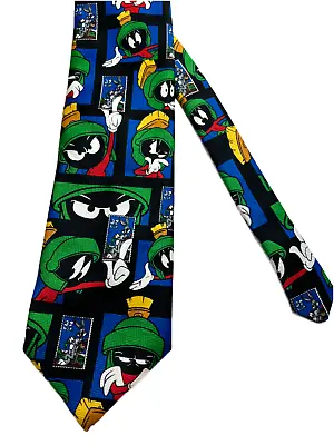Looney Tunes Ties-Marvin The Martian Men's Blue Necktie RARE!! Made In USA Ties • $24.99