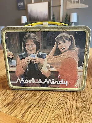 Vintage 1979 Mork And Mindy Lunch Pail Metal Lunchbox Without A Thermos  • $29