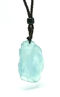 Aquamarine Crystal Necklace Pendant Raw Formed Gemstone Spiritual Gem Jewellery • £5.49