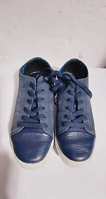 Marc Ecko Men's Blue Sneakers Size 13M Drawstring Bjorn-Rowlins Leather  • $12.99