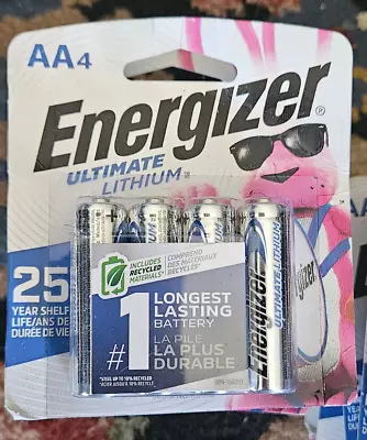 Energizer Ultimate Lithium AA Batteries - Pack Of 4 • $9
