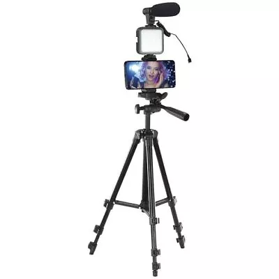 Vivitar Smartphone Vlogging Kit For IPhone Mic Tripod Mount Remote Video Light • $69.95