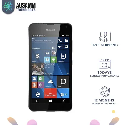 Microsoft Lumina 650 16gb 4g Unlocked Black Smartphone • $59