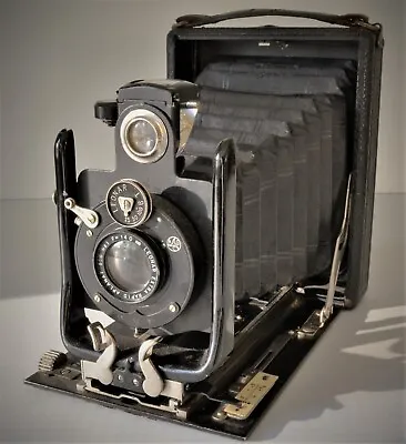 Rare Leonar 10x15cm Model B1 Large Format Folding Camera W/ 140mm F8 Lens C1914 • £173.40