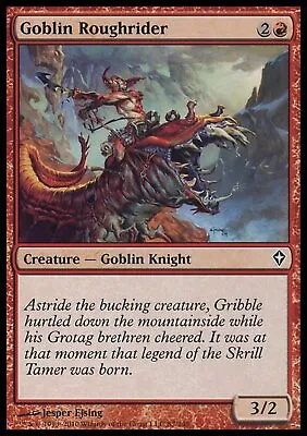 MTG: Goblin Roughrider - Worldwake - Magic Card • £1.75