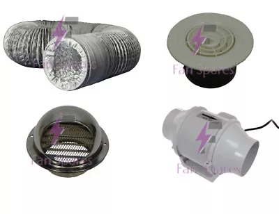 £89.99 • Buy Bathroom Shower Extract Fan Kit, Ducting, Adaptor, Clamps, Cover