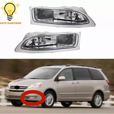 Bumper Fog Lights Lamps Kits For 2004-2005 Toyota Sienna Left&Right Side • $32.58