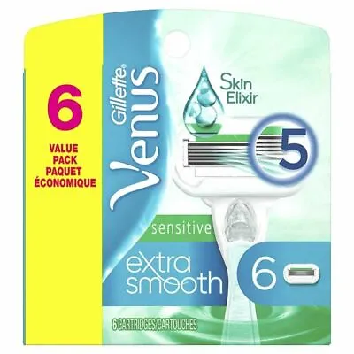 Gillette Venus Sensitive Women's Razor Blade Refills - Pack Of 6 SEALED • $14.99