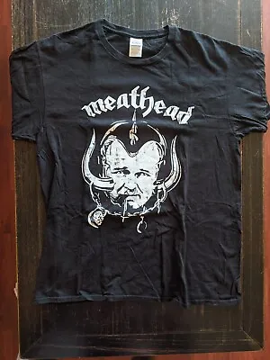 Meathead Shirt Large Black Archie Bunker Motorhead Mashup USED GREAT SHAPE • $12