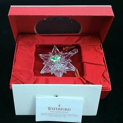 $65 • Buy Gorgeous Vintage Waterford Crystal 2006 Snowstar Ornament W/ Box Certif & Pouch