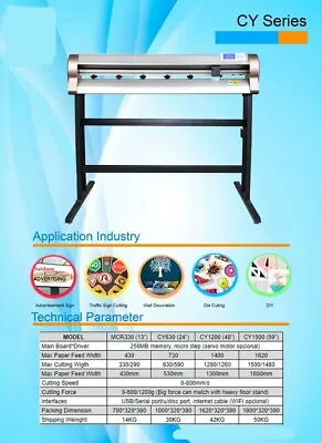 Vinyl Cutting Plotter Machine MY CUT Contour Cut From 13  Up To 59   • $765