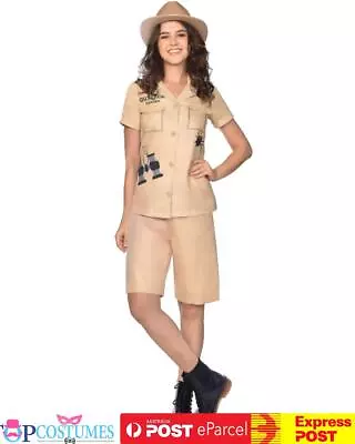 Womens Outback Hunter Safari Suit Jungle Crocodile Explorer Fancy Costume • $45