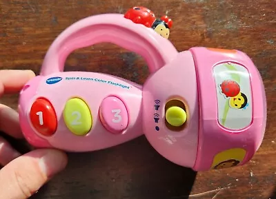 Amazon Exclusive VTech Spin And Learn Color Number Flashlight Pink Colors Works! • $2.49