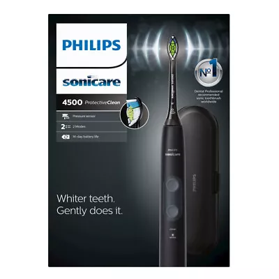 Philips Sonicare ProtectiveClean 4500 Whitening Electric Toothbrush - Black • $211.74