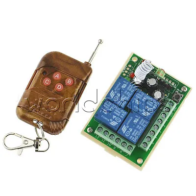 DC12V 4 Channel Relay Module Remote Controller Switch RF Receiver & Transmitter • $7.22