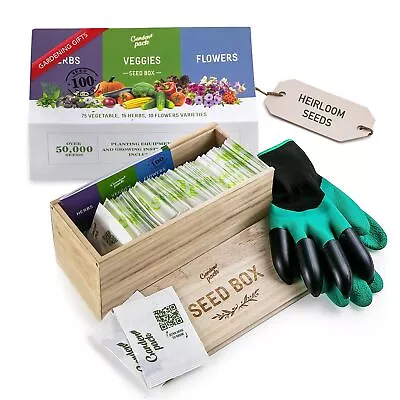 Grow Your Own Kit - 100 Varieties Of Herb Flower And Vegetable Seeds - Garden... • $47.87