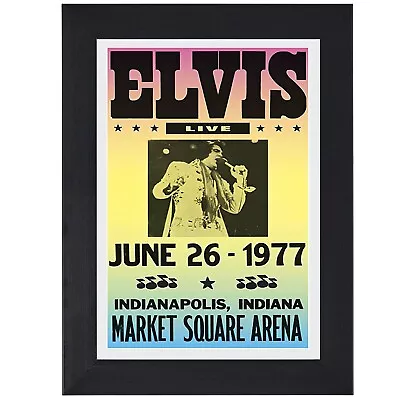 $12.99 • Buy Elvis Indiana Classic Rock Band 70s 60s 50s Concert Music Mini Poster Framed 