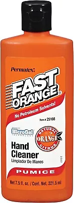 Permatex 25108 Fast Orange Pumice Lotion Hand Cleaner 7.5 Oz. • $9.99