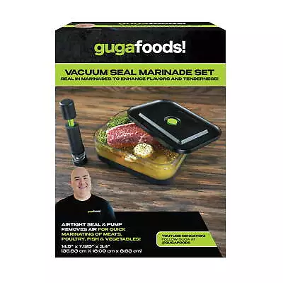 Guga Foods Vacuum Seal Marinade Set Airtight Food Containers For Flavorful • $34.44