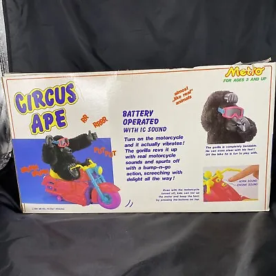 Vintage Metro Toys Circus Ape Battery Power Motorcycle W Ape Driver Tested Works • $22.87