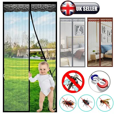 £9.49 • Buy Magnetic Door Mesh Magic Curtain Fastening Mosquito Fly Bug Insect Net Screen UK