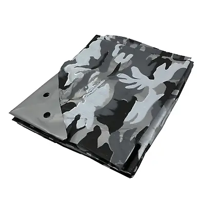 1.8m X 2.4m Winter Camouflage XT Tarpaulin Heavy Duty Ground Sheet Tough • £8.85