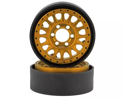 Vanquish Products KMC KM445 Impact 1.9  Beadlock Crawler Wheels (Gold) (2) • $69.99