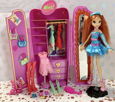 Winx Club Magic Wardrobe Playset Bloom Doll Fairy WORKING Mattel 2005 • $292.64