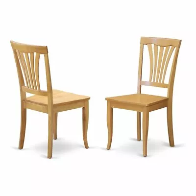 East West Furniture Avon 36  Wood Dining Chairs In Elegant Oak (Set Of 2) • $151.01