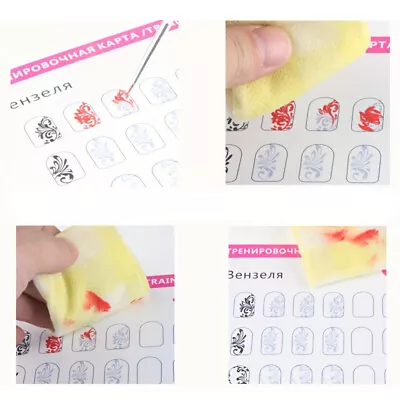 Nail Art Training Practice Line Drawing Painting Template Learning Book Manicure • £6.92